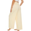 image:imageWiWi Womens Pajama Pants Bamboo Viscose Super Soft Wide Leg Palazzo Lounge Yoga Cooling Sleep Bottoms with Pockets SXXLAlight Beige