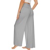 image:imageWiWi Womens Pajama Pants Bamboo Viscose Super Soft Wide Leg Palazzo Lounge Yoga Cooling Sleep Bottoms with Pockets SXXLAlight Grey