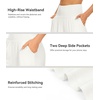 image:imageWiWi Womens Pajama Pants Bamboo Viscose Super Soft Wide Leg Palazzo Lounge Yoga Cooling Sleep Bottoms with Pockets SXXLAraw White