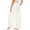 image:imageWiWi Womens Pajama Pants Bamboo Viscose Super Soft Wide Leg Palazzo Lounge Yoga Cooling Sleep Bottoms with Pockets SXXLAraw White
