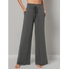 image:imageWiWi Womens Pajama Pants Bamboo Viscose Super Soft Wide Leg Palazzo Lounge Yoga Cooling Sleep Bottoms with Pockets SXXLBiron Grey