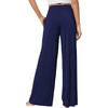 image:imageWiWi Womens Pajama Pants Bamboo Viscose Super Soft Wide Leg Palazzo Lounge Yoga Cooling Sleep Bottoms with Pockets SXXLBnavy