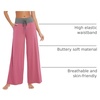 image:imageWiWi Womens Pajama Pants Bamboo Viscose Super Soft Wide Leg Palazzo Lounge Yoga Cooling Sleep Bottoms with Pockets SXXLBpale Violet Red