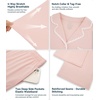 image:imageWiWi Womens Pajama Set Button Down Sleepwear Soft Bamboo Viscose Loungewear with Pockets 2 Piece PJ Sleepwear SXXLAcream Pink
