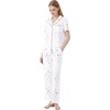 image:imageWiWi Womens Pajama Set Button Down Sleepwear Soft Bamboo Viscose Loungewear with Pockets 2 Piece PJ Sleepwear SXXLAwhite Stars