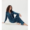 image:imageWiWi Womens Pajama Set Button Down Sleepwear Soft Bamboo Viscose Loungewear with Pockets 2 Piece PJ Sleepwear SXXLBblue Flowers