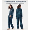 image:imageWiWi Womens Pajama Set Button Down Sleepwear Soft Bamboo Viscose Loungewear with Pockets 2 Piece PJ Sleepwear SXXLBblue Flowers
