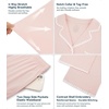 image:imageWiWi Womens Pajama Set Button Down Sleepwear Soft Bamboo Viscose Loungewear with Pockets 2 Piece PJ Sleepwear SXXLBcream Pink