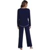 image:imageWiWi Womens Pajama Set Comfy Long Sleeve Tee Pants Sleepwear Soft Viscose from Bamboo 2 Piece Nightwear Pjs SXXLFnavy