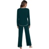 image:imageWiWi Womens Pajama Set Comfy Long Sleeve Tee Pants Sleepwear Soft Viscose from Bamboo 2 Piece Nightwear Pjs SXXLFpeacock Green