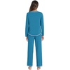 image:imageWiWi Womens Pajama Set Comfy Long Sleeve Tee Pants Sleepwear Soft Viscose from Bamboo 2 Piece Nightwear Pjs SXXLFteal Blue