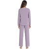 image:imageWiWi Womens Pajama Set Comfy Long Sleeve Tee Pants Sleepwear Soft Viscose from Bamboo 2 Piece Nightwear Pjs SXXLFviolet