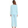 image:imageWiWi Womens Pajama Set Comfy Long Sleeve Tee Pants Sleepwear Soft Viscose from Bamboo 2 Piece Nightwear Pjs SXXLGaqua