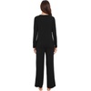 image:imageWiWi Womens Pajama Set Comfy Long Sleeve Tee Pants Sleepwear Soft Viscose from Bamboo 2 Piece Nightwear Pjs SXXLGblack