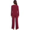 image:imageWiWi Womens Pajama Set Comfy Long Sleeve Tee Pants Sleepwear Soft Viscose from Bamboo 2 Piece Nightwear Pjs SXXLGwine