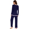 image:imageWiWi Womens Pajama Sets Soft Long Sleeves Top with Pants Cooling PJ 2 Piece Viscose from Bamboo Loungewear Set SXXLAnavy