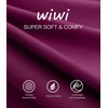 image:imageWiWi Womens Pajama Sets Soft Long Sleeves Top with Pants Cooling PJ 2 Piece Viscose from Bamboo Loungewear Set SXXLApurplish Red