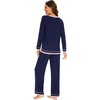 image:imageWiWi Womens Pajama Sets Soft Long Sleeves Top with Pants Cooling PJ 2 Piece Viscose from Bamboo Loungewear Set SXXLCnavy