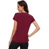 image:imageWiWi Womens Pajama Tops Soft Crew Neck Sleep Shirt Loose Short Sleeves TShirt Viscose from Bamboo SXXLBurgundy