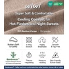 image:imageWiWi Womens Pajama Tops Soft Crew Neck Sleep Shirt Loose Short Sleeves TShirt Viscose from Bamboo SXXLCamel
