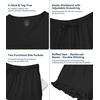 image:imageWiWi Womens Pajamas Set Bamboo Viscose Super Soft Short Sleeve Top Ruffle Shorts Sleepwear Cooling Pj Sets SXXLAblack