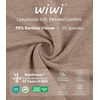 image:imageWiWi Womens Pajamas Set Bamboo Viscose Super Soft Short Sleeve Top Ruffle Shorts Sleepwear Cooling Pj Sets SXXLAcamel