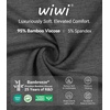 image:imageWiWi Womens Pajamas Set Bamboo Viscose Super Soft Short Sleeve Top Ruffle Shorts Sleepwear Cooling Pj Sets SXXLAcharcoal Heather