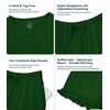 image:imageWiWi Womens Pajamas Set Bamboo Viscose Super Soft Short Sleeve Top Ruffle Shorts Sleepwear Cooling Pj Sets SXXLAdark Green