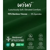 image:imageWiWi Womens Pajamas Set Bamboo Viscose Super Soft Short Sleeve Top Ruffle Shorts Sleepwear Cooling Pj Sets SXXLAdark Green