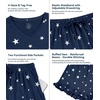 image:imageWiWi Womens Pajamas Set Bamboo Viscose Super Soft Short Sleeve Top Ruffle Shorts Sleepwear Cooling Pj Sets SXXLAdark Navy Star