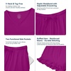 image:imageWiWi Womens Pajamas Set Bamboo Viscose Super Soft Short Sleeve Top Ruffle Shorts Sleepwear Cooling Pj Sets SXXLAdark Reddish Purple