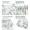 image:imageWiWi Womens Pajamas Set Bamboo Viscose Super Soft Short Sleeve Top Ruffle Shorts Sleepwear Cooling Pj Sets SXXLAgreen Leaf