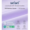 image:imageWiWi Womens Pajamas Set Bamboo Viscose Super Soft Short Sleeve Top Ruffle Shorts Sleepwear Cooling Pj Sets SXXLApastel Purple