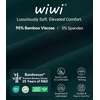 image:imageWiWi Womens Pajamas Set Bamboo Viscose Super Soft Short Sleeve Top Ruffle Shorts Sleepwear Cooling Pj Sets SXXLApeacock Green