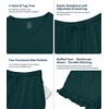 image:imageWiWi Womens Pajamas Set Bamboo Viscose Super Soft Short Sleeve Top Ruffle Shorts Sleepwear Cooling Pj Sets SXXLApeacock Green