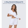 image:imageWiWi Womens Pajamas Set Bamboo Viscose Super Soft Short Sleeve Top Ruffle Shorts Sleepwear Cooling Pj Sets SXXLApure White