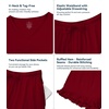 image:imageWiWi Womens Pajamas Set Bamboo Viscose Super Soft Short Sleeve Top Ruffle Shorts Sleepwear Cooling Pj Sets SXXLAwine Red
