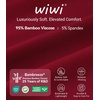 image:imageWiWi Womens Pajamas Set Bamboo Viscose Super Soft Short Sleeve Top Ruffle Shorts Sleepwear Cooling Pj Sets SXXLAwine Red
