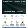 image:imageWiWi Womens Pajamas Set Bamboo Viscose Super Soft Short Sleeve Top Ruffle Shorts Sleepwear Cooling Pj Sets SXXLBblackish Green