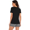 image:imageWiWi Womens Pajamas Set Bamboo Viscose Super Soft Short Sleeve Top Ruffle Shorts Sleepwear Cooling Pj Sets SXXLCblack Stripe