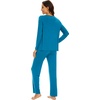image:imageWiWi Womens Pajamas Set Sleepwear Loungewear Long Sleeve Pajama Sets Soft Pjs Viscose from Bamboo 2 Piece PJ SXXLBteal Blue