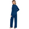image:imageWiWi Womens Pajamas Set Sleepwear Loungewear Long Sleeve Pajama Sets Soft Pjs Viscose from Bamboo 2 Piece PJ SXXLCink Blue
