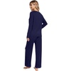 image:imageWiWi Womens Pajamas Set Sleepwear Loungewear Long Sleeve Pajama Sets Soft Pjs Viscose from Bamboo 2 Piece PJ SXXLCnavy
