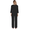 image:imageWiWi Womens Pajamas Set Sleepwear Loungewear Long Sleeve Pajama Sets Soft Pjs Viscose from Bamboo 2 Piece PJ SXXLDblack