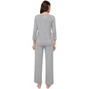 image:imageWiWi Womens Pajamas Set Sleepwear Loungewear Long Sleeve Pajama Sets Soft Pjs Viscose from Bamboo 2 Piece PJ SXXLDheather Grey
