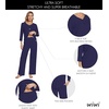 image:imageWiWi Womens Pajamas Set Sleepwear Loungewear Long Sleeve Pajama Sets Soft Pjs Viscose from Bamboo 2 Piece PJ SXXLDnavy