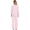image:imageWiWi Womens Pajamas Set Sleepwear Loungewear Long Sleeve Pajama Sets Soft Pjs Viscose from Bamboo 2 Piece PJ SXXLDpink