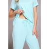 image:imageWiWi Womens Pajamas Sets Bamboo Viscose Short Sleeve Top with Capri Pants Super Soft Lounge Cooling Sleepwear Pjs SXXLAaqua