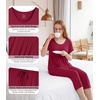 image:imageWiWi Womens Pajamas Sets Bamboo Viscose Short Sleeve Top with Capri Pants Super Soft Lounge Cooling Sleepwear Pjs SXXLAwine