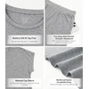 image:imageWiWi Womens Pajamas Sets Bamboo Viscose Short Sleeve Top with Capri Pants Super Soft Lounge Cooling Sleepwear Pjs SXXLBheather Grey